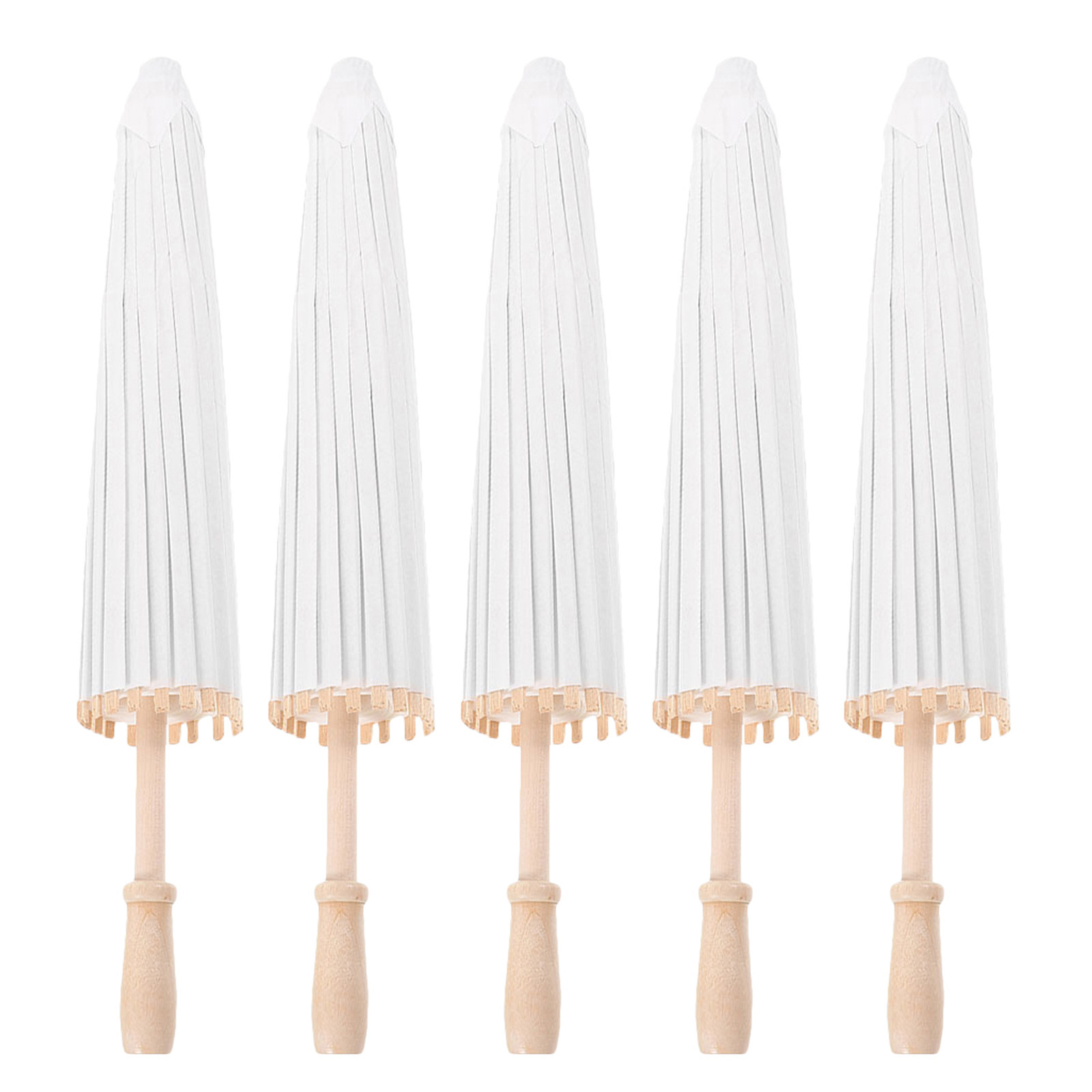 Photography Umbrella - 5Pcs White Paper Umbrellas Chinese Japanese