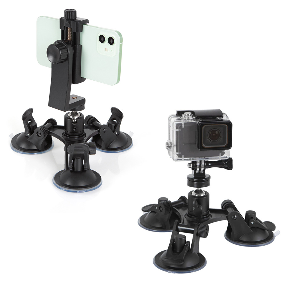 Fluid Head Tripod - Strong Suction Cup Mount Holder Tripod