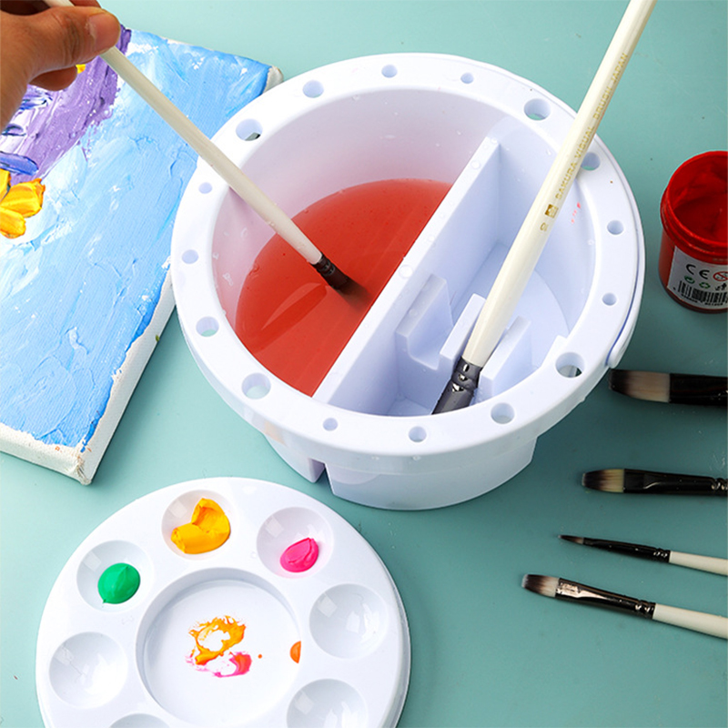 Photography Technique - 3-in-1 Brush Washer Bucket with Palette