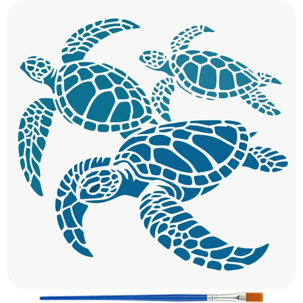 Photography Technique - Turtles Stencil for Painting with Brush