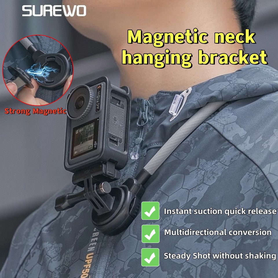 SUREWO Magnetic Quick Release  - Gopro Action Camera Hero 11 Black review and price