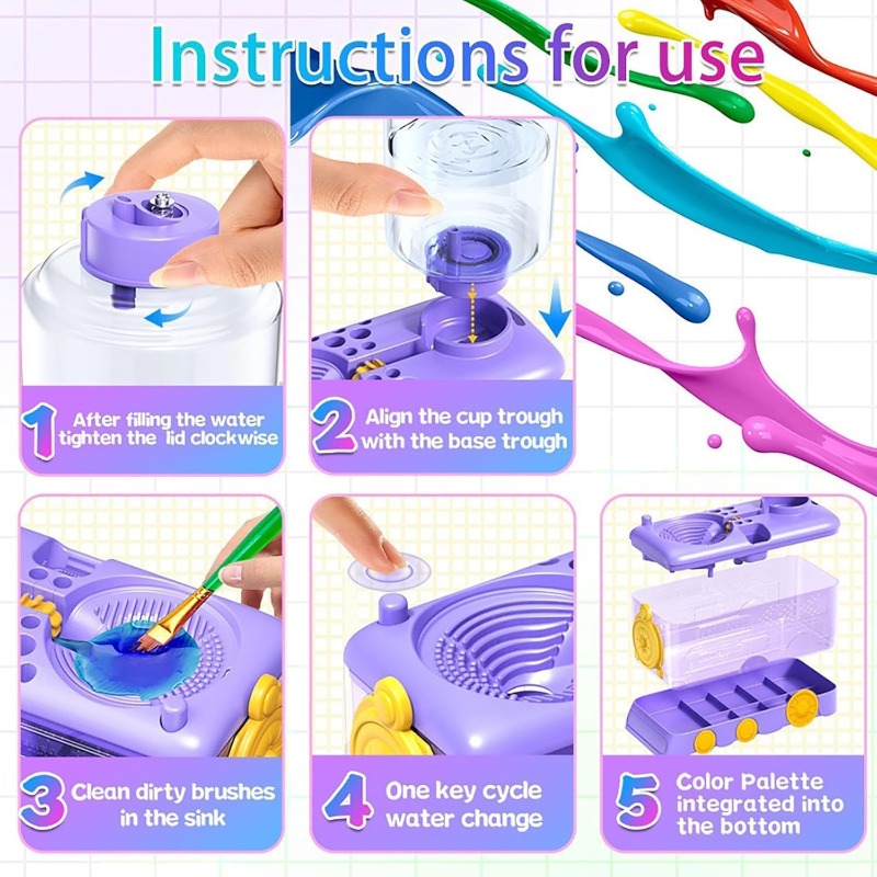 Automatic Water Changing Brush - Photography Technique review and price