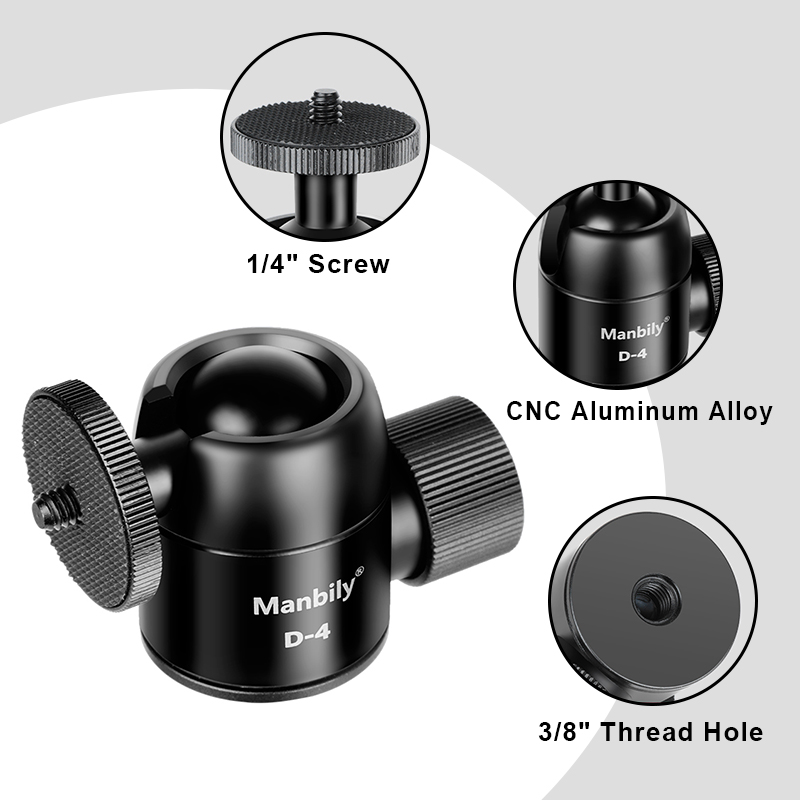Manbily D-4 Camera Tripod Ball - Fluid Head Tripod review and price