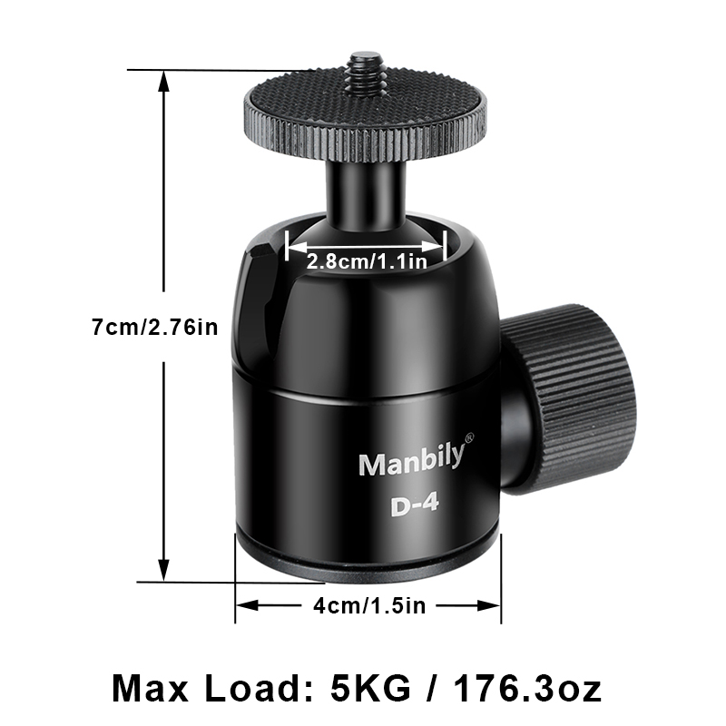 Manbily D-4 Camera Tripod Ball - Fluid Head Tripod review and price