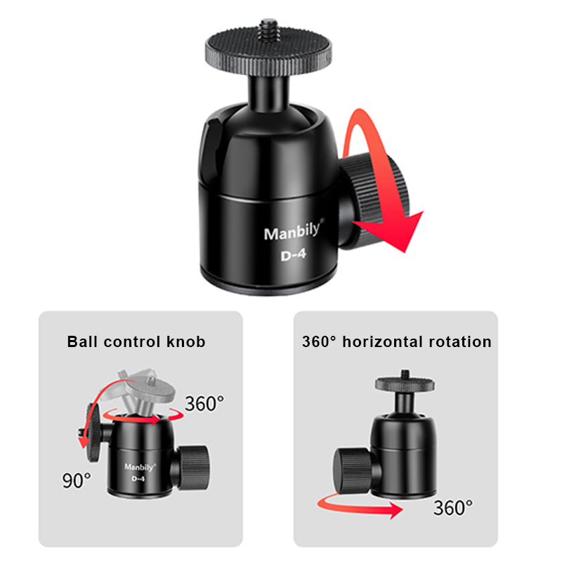 Manbily D-4 Camera Tripod Ball - Fluid Head Tripod review and price