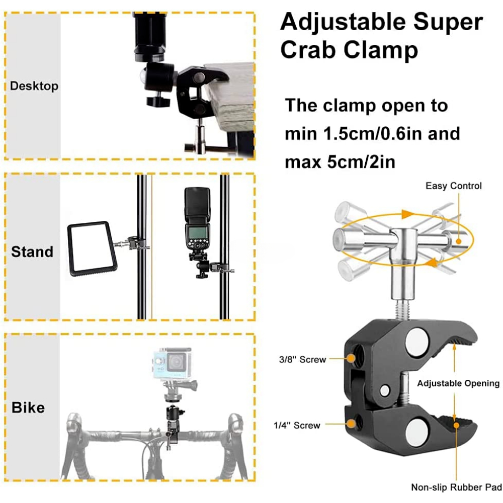 ERIKOLE Super Clamp with 360°  - Fluid Head Tripod review and price