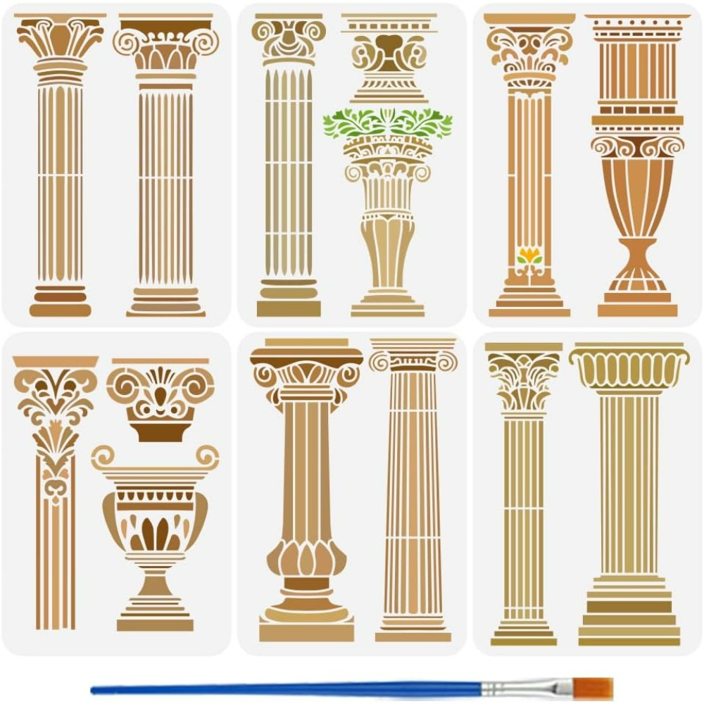 6 PCS Roman Column Stencils fo - Photography Technique review and price