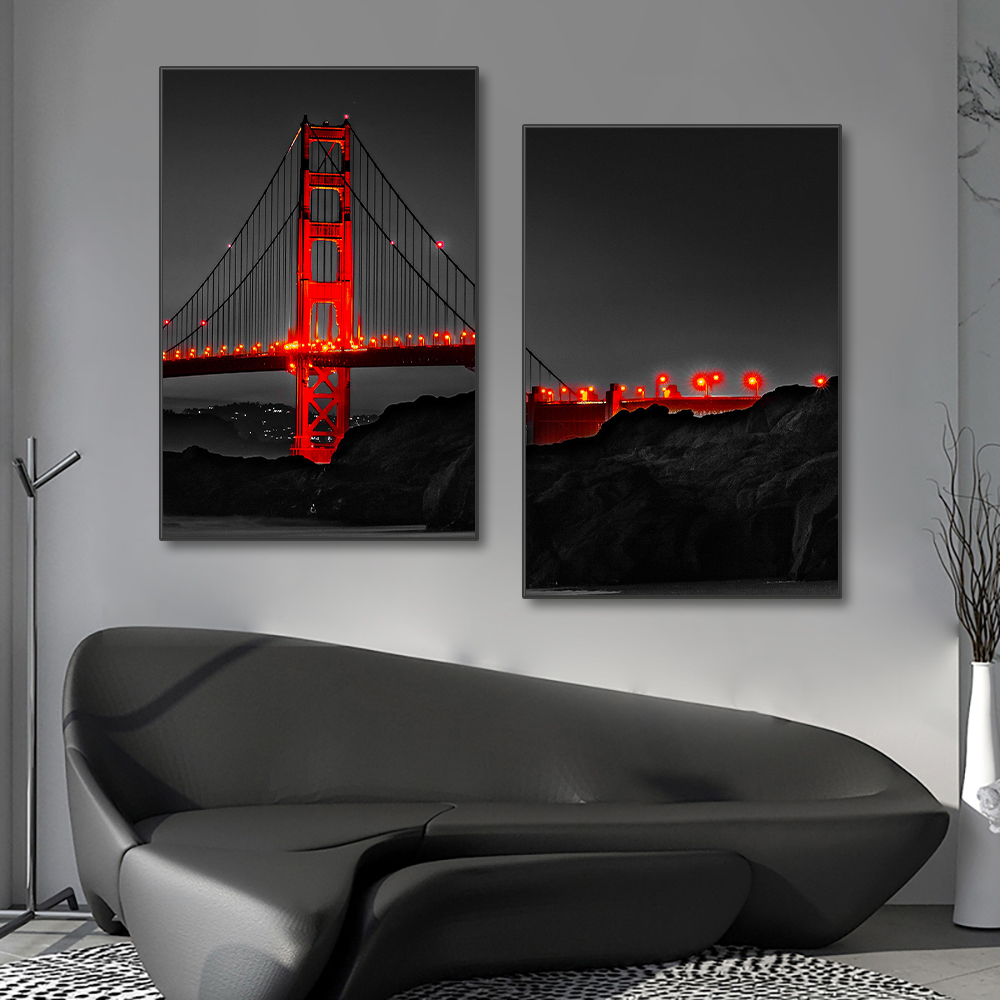 3PCS Frameless Poster Golden G - Photography Types review and price