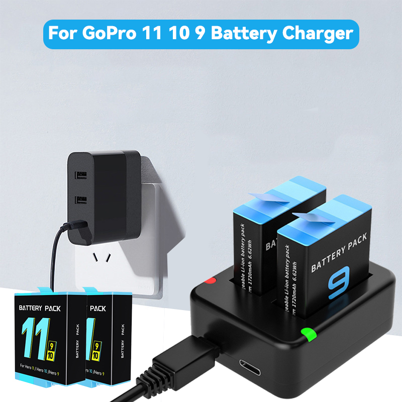 Dual Port Slot Double Battery  - Gopro Action Camera Hero 11 Black review and price