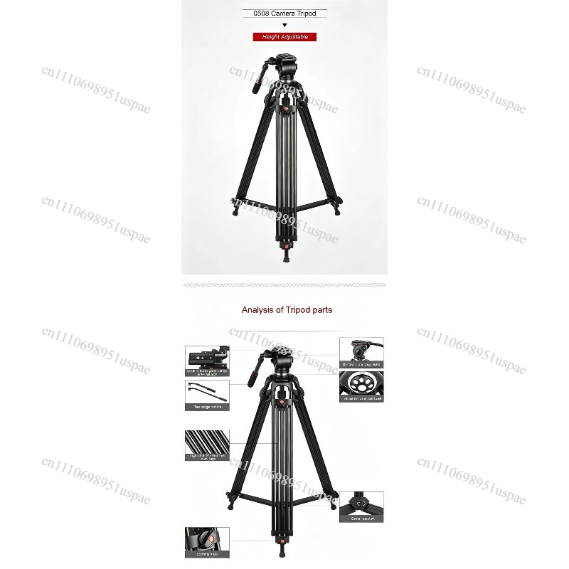 JY0508 Professional Camera Tri - Fluid Head Tripod review and price