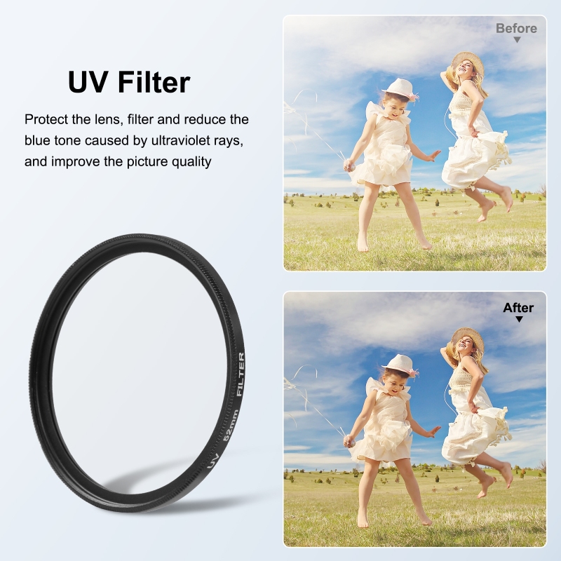 PULUZ 52mm UV Lens Filter For  - Gopro Action Camera Hero 11 Black review and price