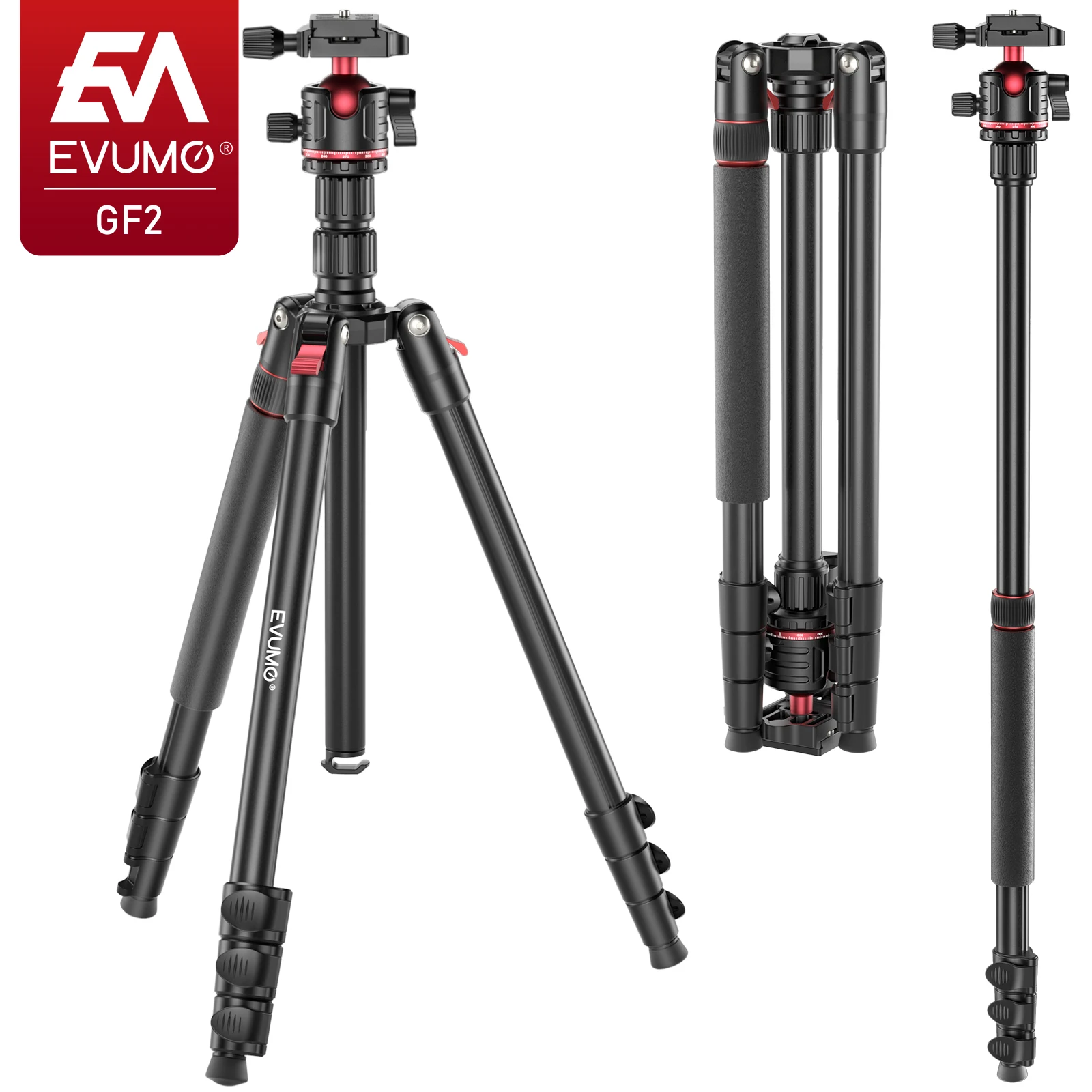 EVUMO GF2 Travel Tripod 1.73M  - Camera Tripod Carbon review and price