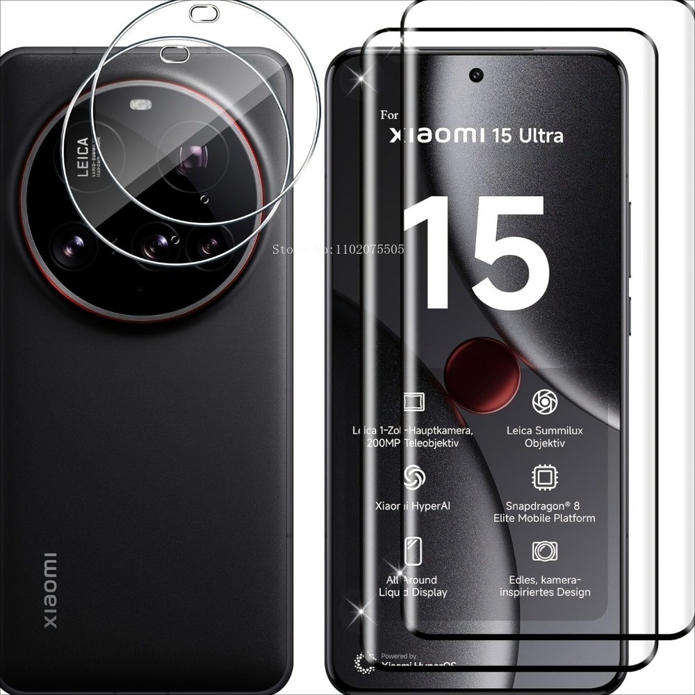 [4-in-1]2Pcs 3D Tempered Glass - Photography Kit Xiaomi 15 Ultra review and price