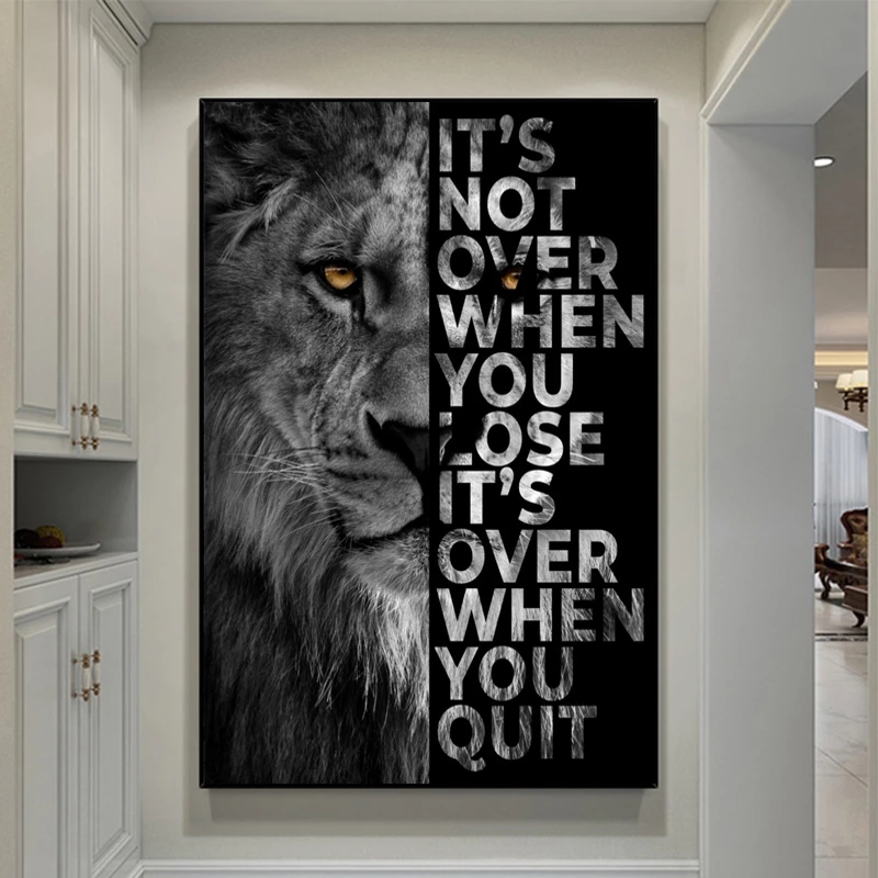 Wild Lion Letter Motivational  - Photography Types review and price