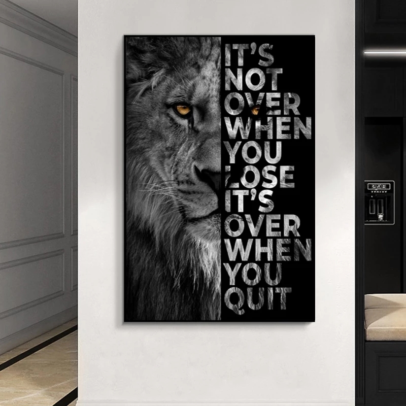 Wild Lion Letter Motivational  - Photography Types review and price