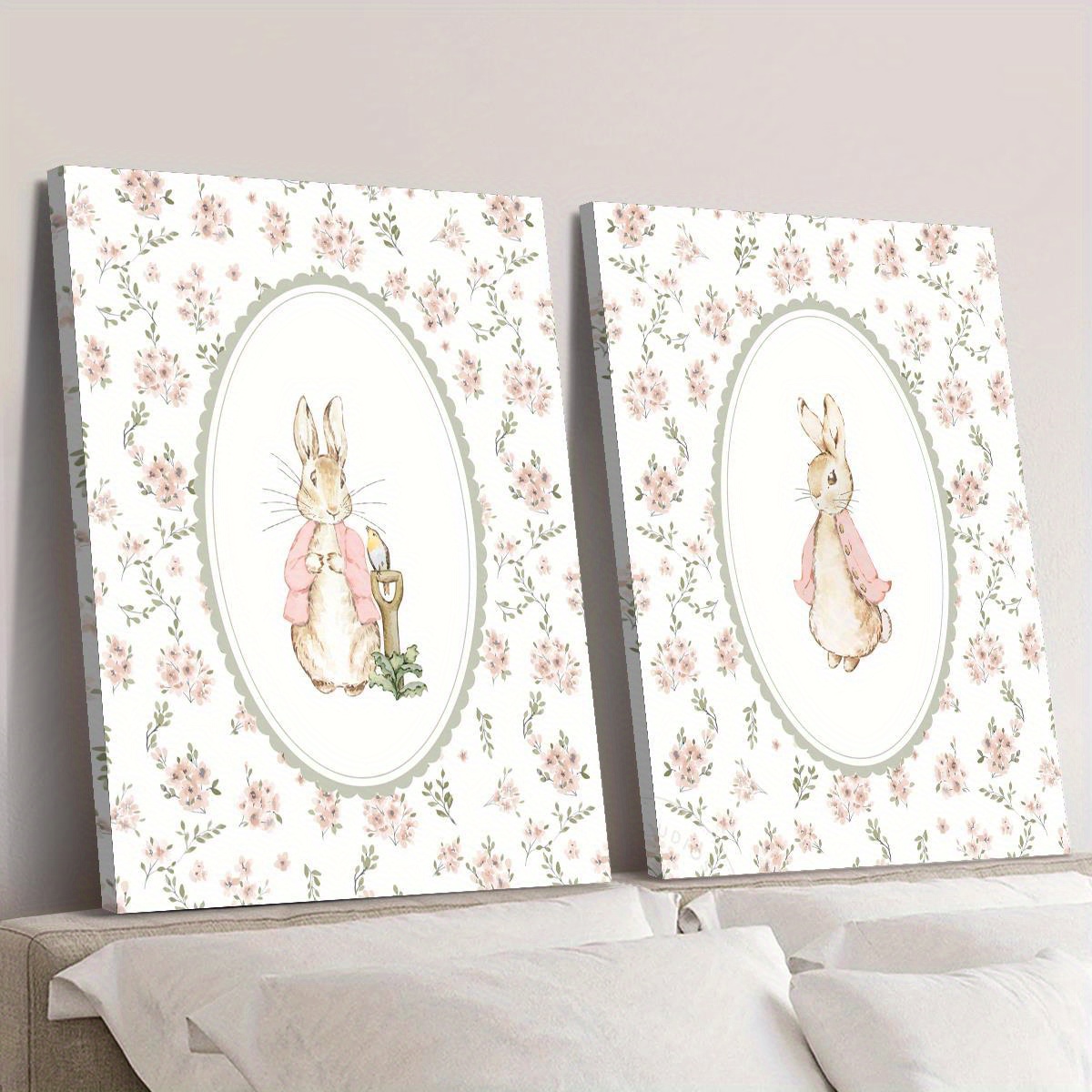 2pcs Retro Easter Rabbit Canva - Photography Types review and price