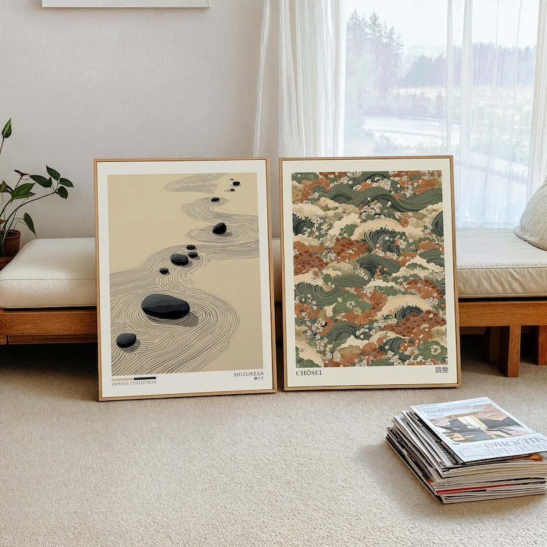2pcs Japandi Zen Canvas Wall A - Photography Types review and price
