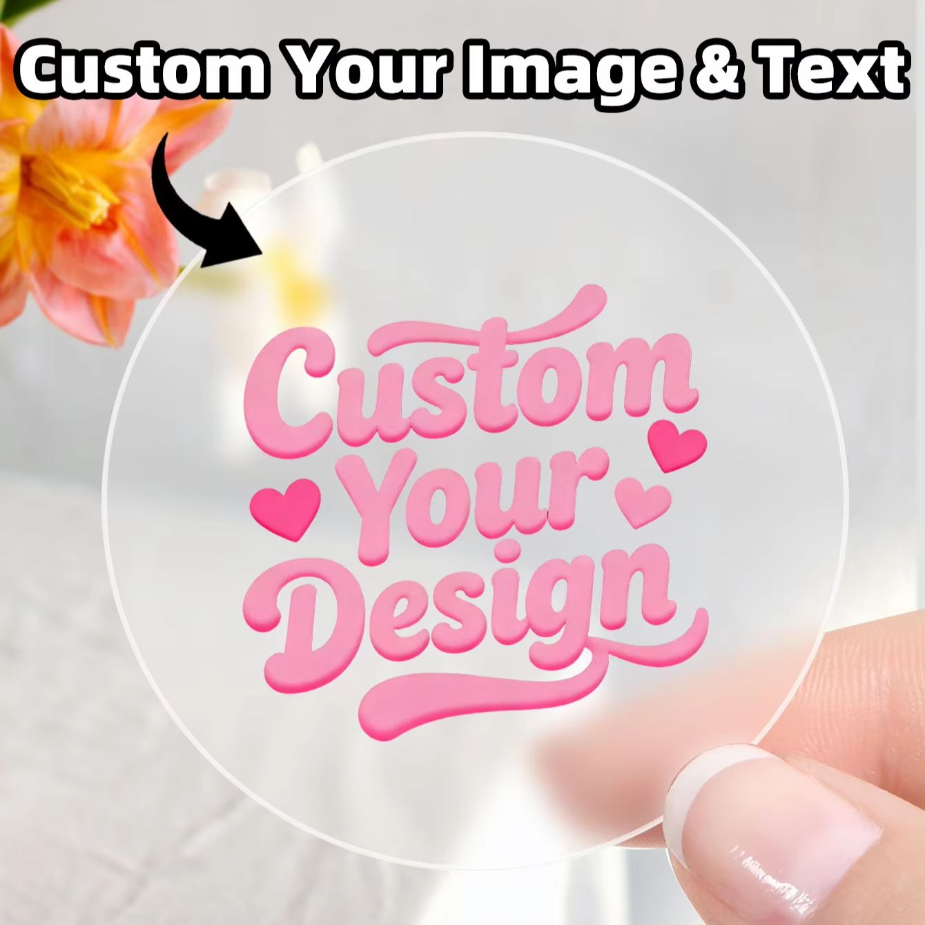 1-90PCS Custom Round Clear Sti - Photography Types review and price