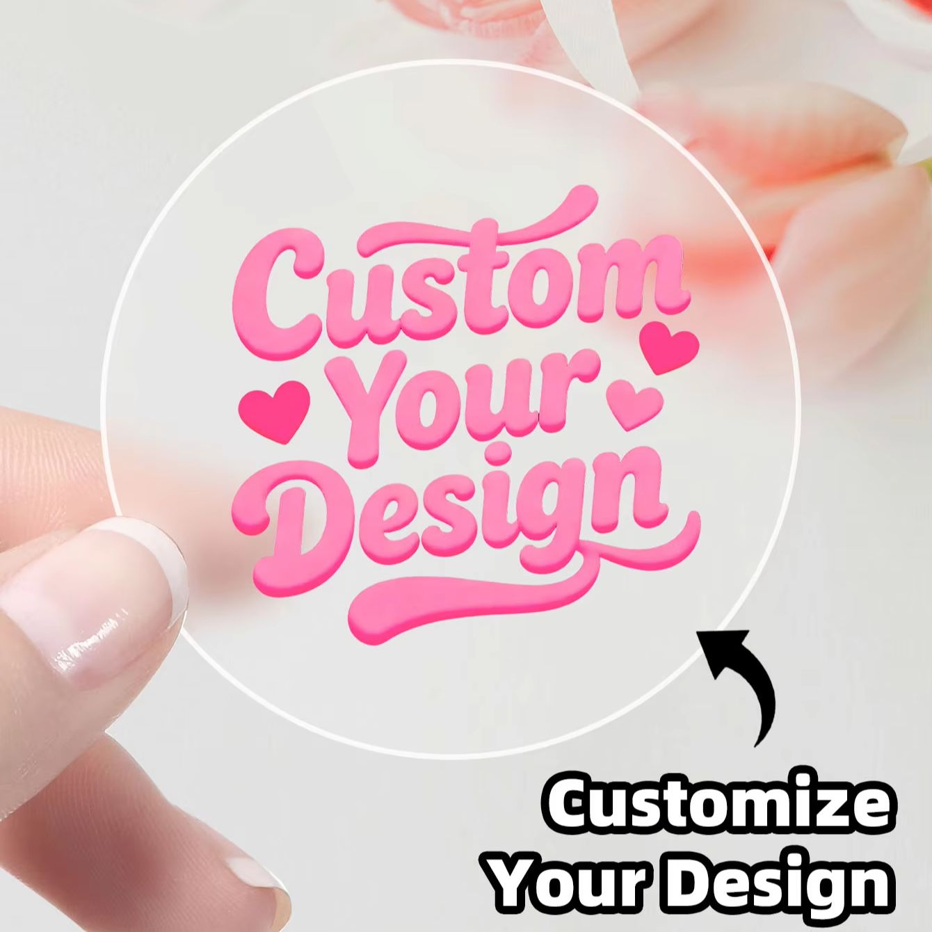 1-90PCS Custom Round Clear Sti - Photography Types review and price