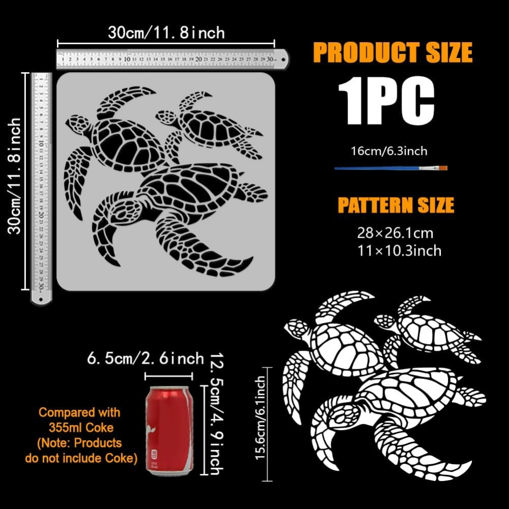 Turtles Stencil for Painting w - Photography Technique review and price
