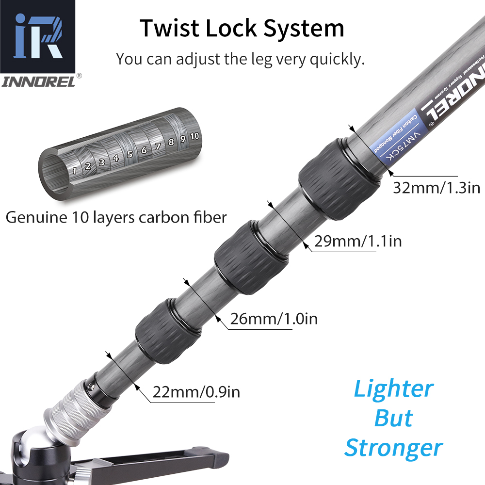 INNOREL VM75CK 10 Layers Carbo - Camera Tripod Carbon review and price